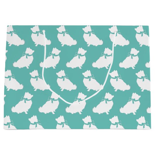 Grand Sac Cadeau Chien Chien Chien Poméranie (Devant)