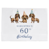 Grand Sac Cadeau Chien de Dachshund 60e anniversaire (Dos)