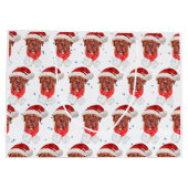 Grand Sac Cadeau Chien français mastiff race Noël (Dos)