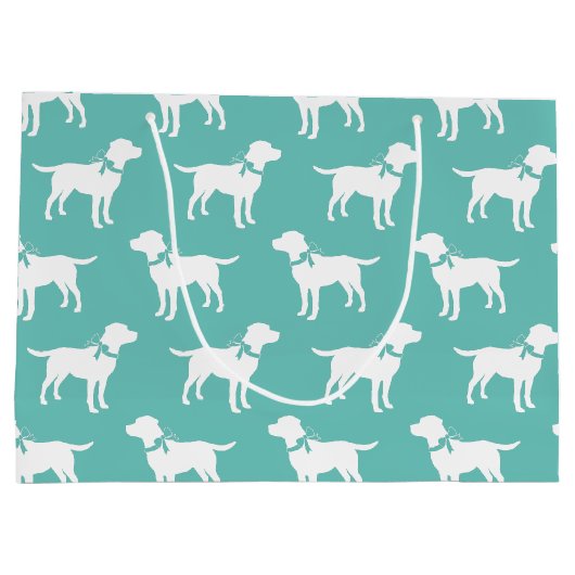 Grand Sac Cadeau Chien Labrador Black Lab Puppy (Dos)