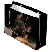 Grand Sac Cadeau Chien malinois (Devant Angle)