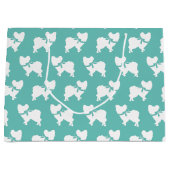 Grand Sac Cadeau Chien papillon (Devant)