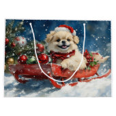 Grand Sac Cadeau Chien pekingese dans la corniche laissez passer No (Dos)