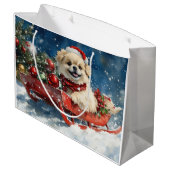 Grand Sac Cadeau Chien pekingese dans la corniche laissez passer No (Dos Angle)