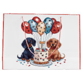 Grand Sac Cadeau Chiens de Dachshund (Dos)