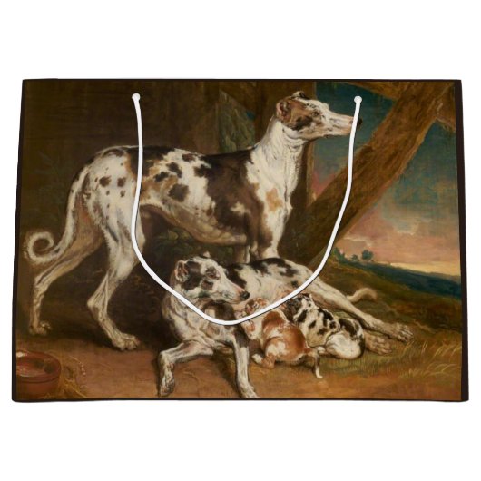Grand Sac Cadeau Chiens de Dalmatie (par James Ward) (Devant)