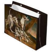 Grand Sac Cadeau Chiens de Dalmatie (par James Ward) (Devant Angle)