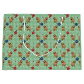 Grand Sac Cadeau Chiens de dessin - Dachsund Red Tiled v1 (Devant)