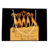 Grand Sac Cadeau Chiens de Noël 1920 imprimer (Dos)