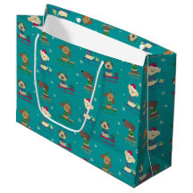Chiens de Noël mignons sur Motif Sleds