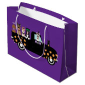 Grand Sac Cadeau Chiens D'Halloween Dans Un Camion De Ramassage (Dos Angle)