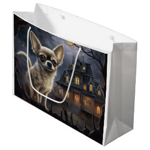 Grand Sac Cadeau Chihuahua Halloween Épouvantable