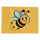 Grand Sac Cadeau Child-Friendly Bee Mascot with Dotted Trail (Dos)