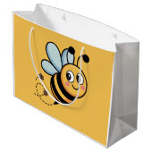 Grand Sac Cadeau Child-Friendly Bee Mascot with Dotted Trail (Dos Angle)