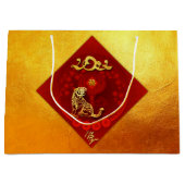 Grand Sac Cadeau Chinois FU Luck lantern Tiger Année saluant LGB3 (Devant)