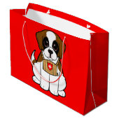 Grand Sac Cadeau Chiot de St Bernard (Dos Angle)