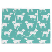 Grand Sac Cadeau Chiot Labrador noir (Dos)