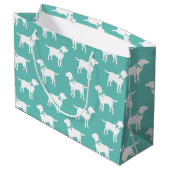 Grand Sac Cadeau Chiot Labrador noir (Dos Angle)