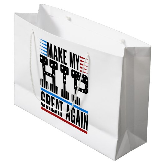 Grand Sac Cadeau Chirurgie de hanche (Devant Angle)