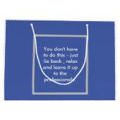 Grand Sac Cadeau Chirurgie de hanche amusante - Assemblage requis (Dos)