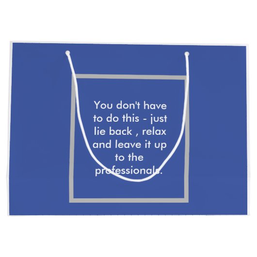 Grand Sac Cadeau Chirurgie de hanche amusante - Assemblage requis (Dos)