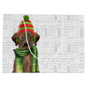 Grand Sac Cadeau Chocolat de Noël amusant Chien du Labrador (Dos)