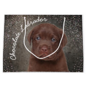 Grand Sac Cadeau Chocolat Labrador (Devant)