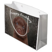 Grand Sac Cadeau Chocolat Labrador (Dos Angle)