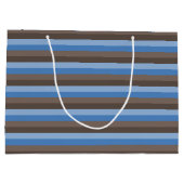 GRAND SAC CADEAU CHOCOLAT STRIPES BROWN & BLEU (Dos)