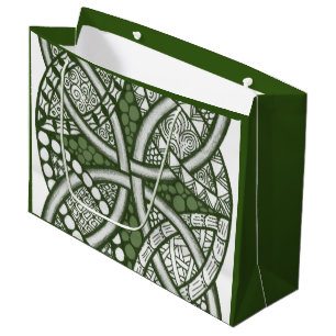 Grand Sac Cadeau Choisissez votre couleur Celtic Knot Motif