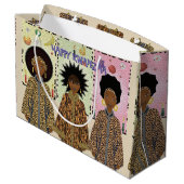 Grand Sac Cadeau Chorale afro-américaine Kwanzaa (Dos Angle)