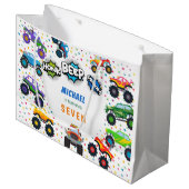 Grand Sac Cadeau Chou beep vroom monstre camions garçon bol d'anniv (Devant Angle)