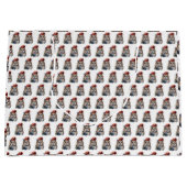 Grand Sac Cadeau Chouette d'hiver enchantée (Devant)