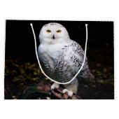 Grand Sac Cadeau Chouette hivernale majestueuse (Dos)