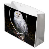 Grand Sac Cadeau Chouette hivernale majestueuse (Dos Angle)