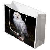 Grand Sac Cadeau Chouette hivernale majestueuse (Devant Angle)
