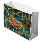 Grand Sac Cadeau Chow Chow Noël Festive Voyage (Dos Angle)