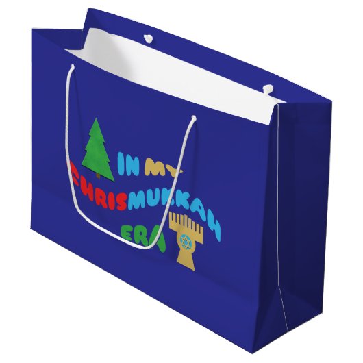Grand Sac Cadeau Chrismukkah Gift Bags (Devant Angle)
