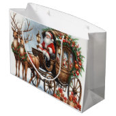 Grand Sac Cadeau Christam père Noël (Dos Angle)