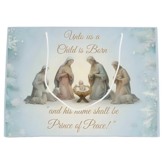 Grand Sac Cadeau Christian Design Christmas (Devant)