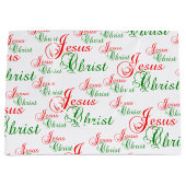 Grand Sac Cadeau Christian JESUS CHRIST Noël (Devant)