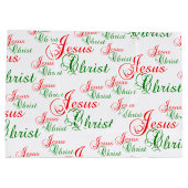 Grand Sac Cadeau Christian JESUS CHRIST Noël (Dos)