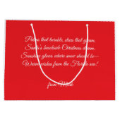 Grand Sac Cadeau Christmas BBQ Santa at the Beach Florida (Dos)