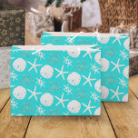 Grand Sac Cadeau Christmas Beach Sand Dollar Starfish Coastal Aqua<br><div class="desc">Le magnifique sac cadeau de Noël côtier présente un motif d'étoiles de mer, de dollars de sable et de corail de parties scintillant sur un arrière - plan bleu aqua. *Si vous souhaitez que ce design soit disponible sur d'autres produits ou si vous avez besoin d'aide, veuillez me contacter par...</div>