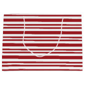 Grand Sac Cadeau Christmas Candy Cane Stripes (Devant)