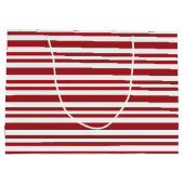 Grand Sac Cadeau Christmas Candy Cane Stripes (Dos)