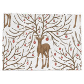 Grand Sac Cadeau Christmas deer on white (Dos)