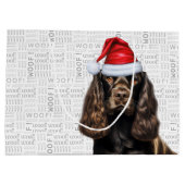 Grand Sac Cadeau Christmas Dog Chocolate Cocker Spaniel Holiday (Dos)