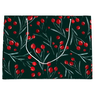 Grand Sac Cadeau Christmas Eve - emballage traditionnel de noël