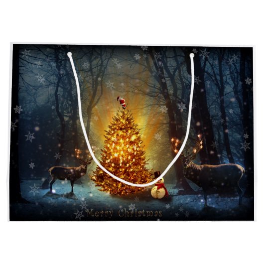 Grand Sac Cadeau Christmas Forest. (Dos)
